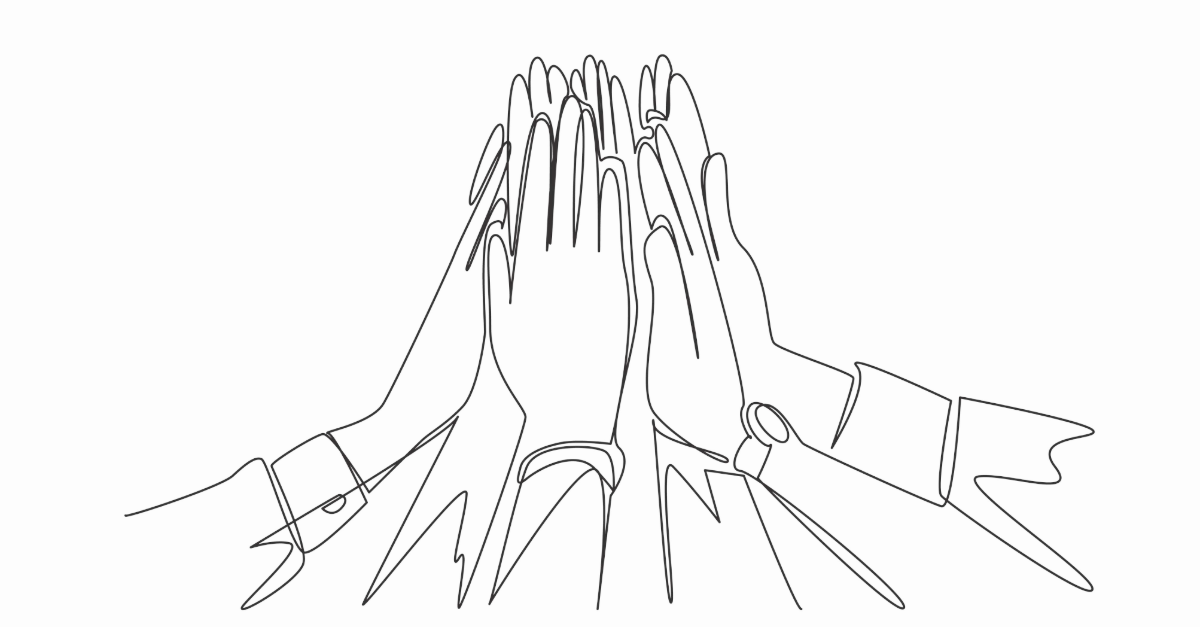 Picture of hands high fiving